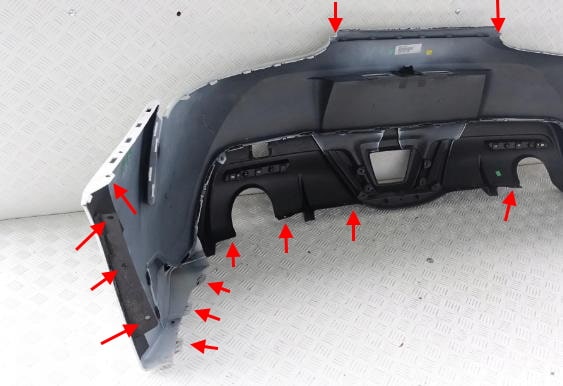 rear bumper attachment points Toyota Supra (2019+)