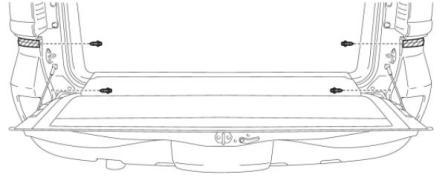 Esquema de montaje del parachoques trasero para Toyota Land Cruiser J100 (1997-2007)