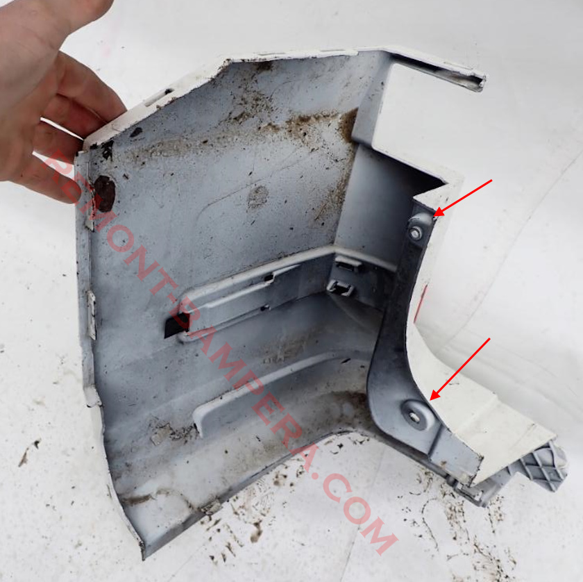 posizioni di montaggio del paraurti posteriore VW Crafter II