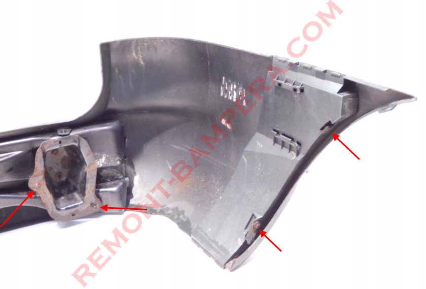 posizioni di montaggio paraurti posteriore VW Sharan mk1 1995-2000