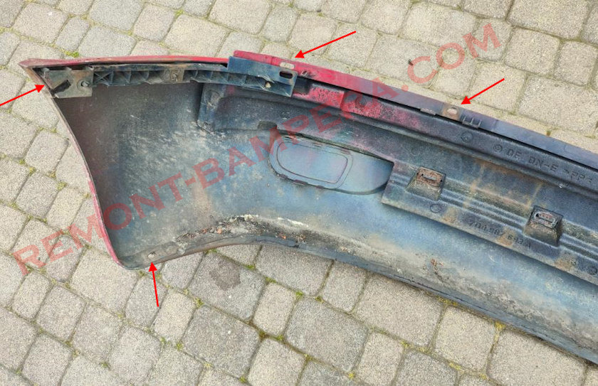 Front Bumper Mounting Locations VW T4 1990-2003