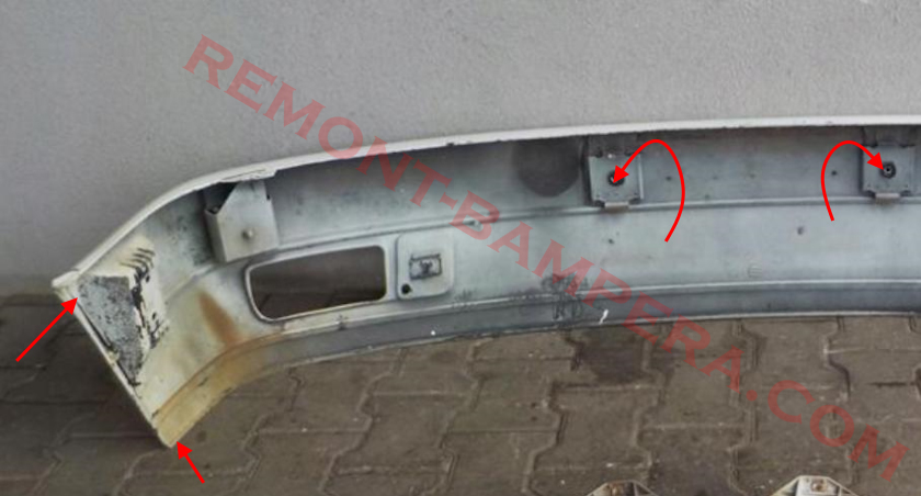 Front Bumper Mounting Locations VW T4 1990-2003