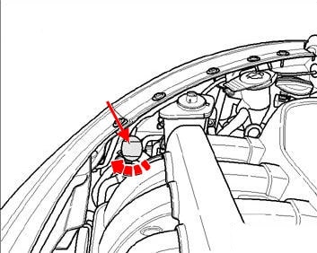 Diagrama de montaje de faros delanteros VW New Beetle (1997-2011)